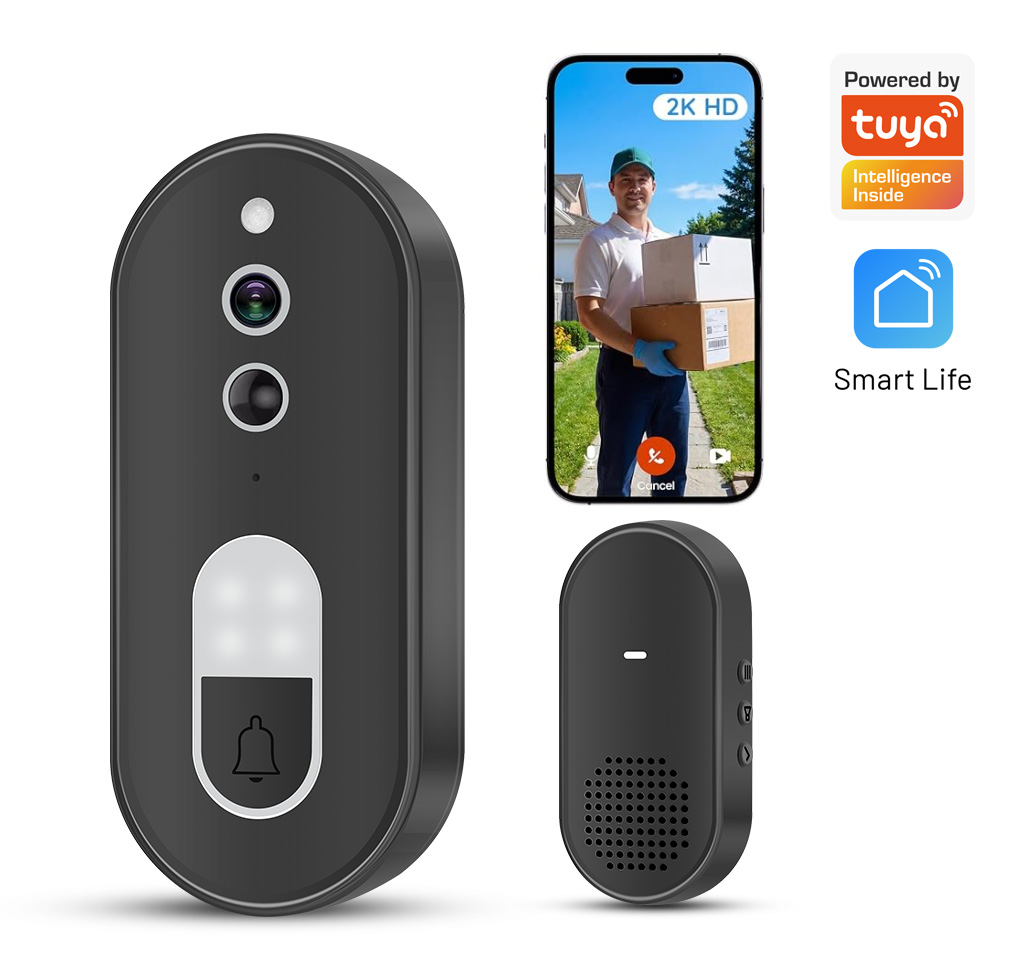 Home Security Bell - Tuya 1080P HD Wireless WiFi Video
