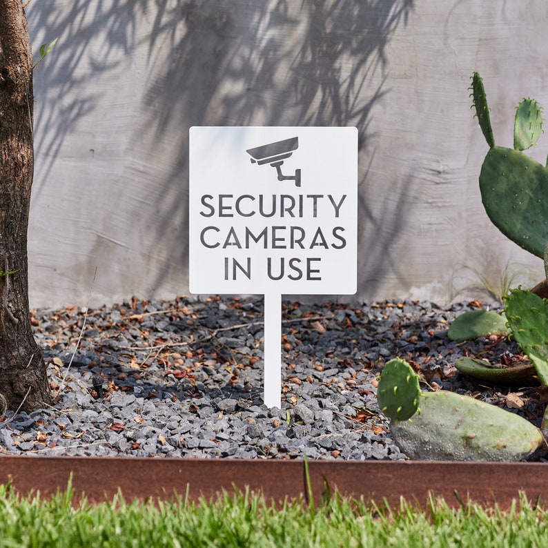 Home Yard Security Cameras - Security Camera Yard Sign - Modern