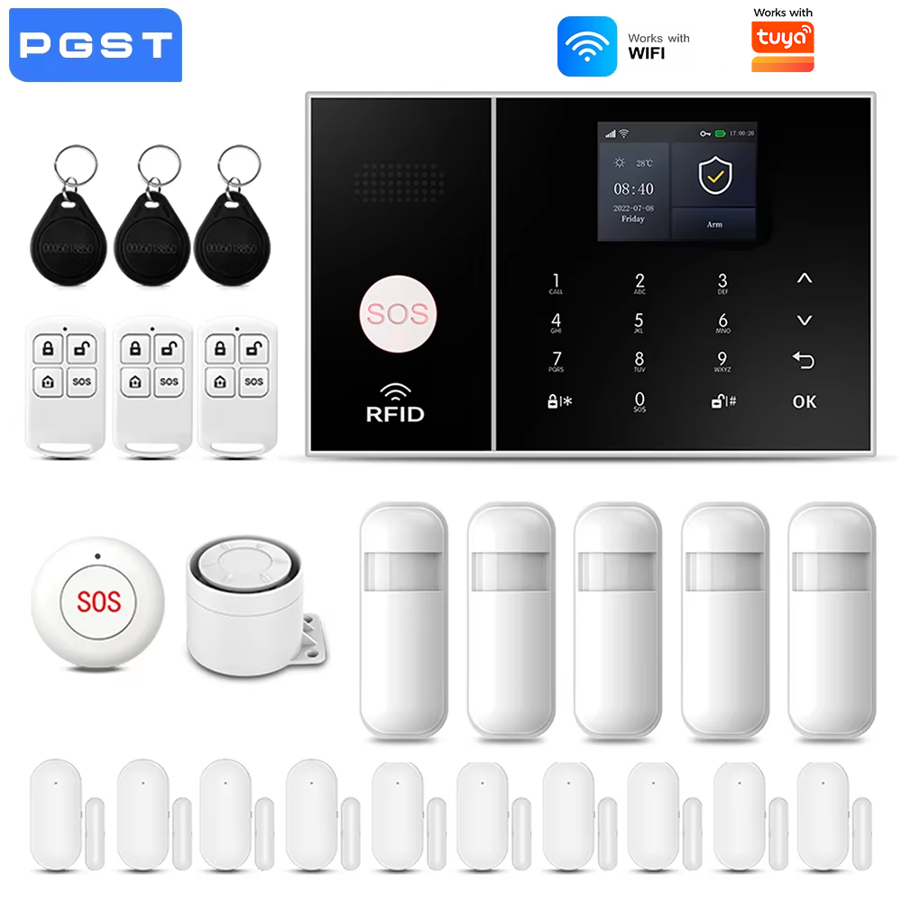 Home Security No Monthly Fee - Wireless Alarm System 2.4GWiFi Home Security