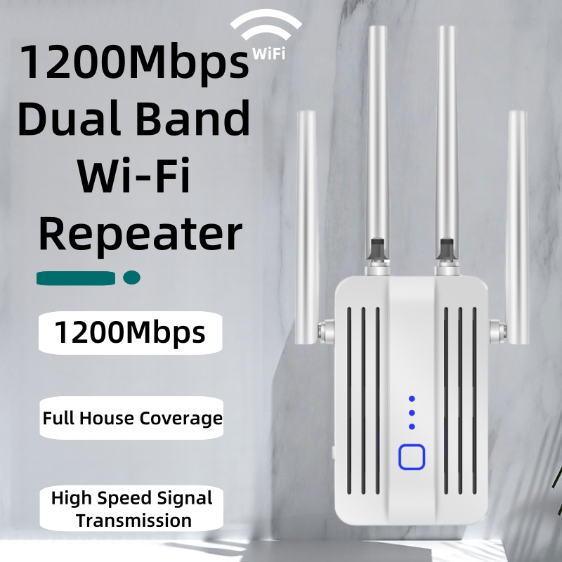 Home Security And Internet - WiFi Repeater Extender 1200Mbps 2.4G 5GHz