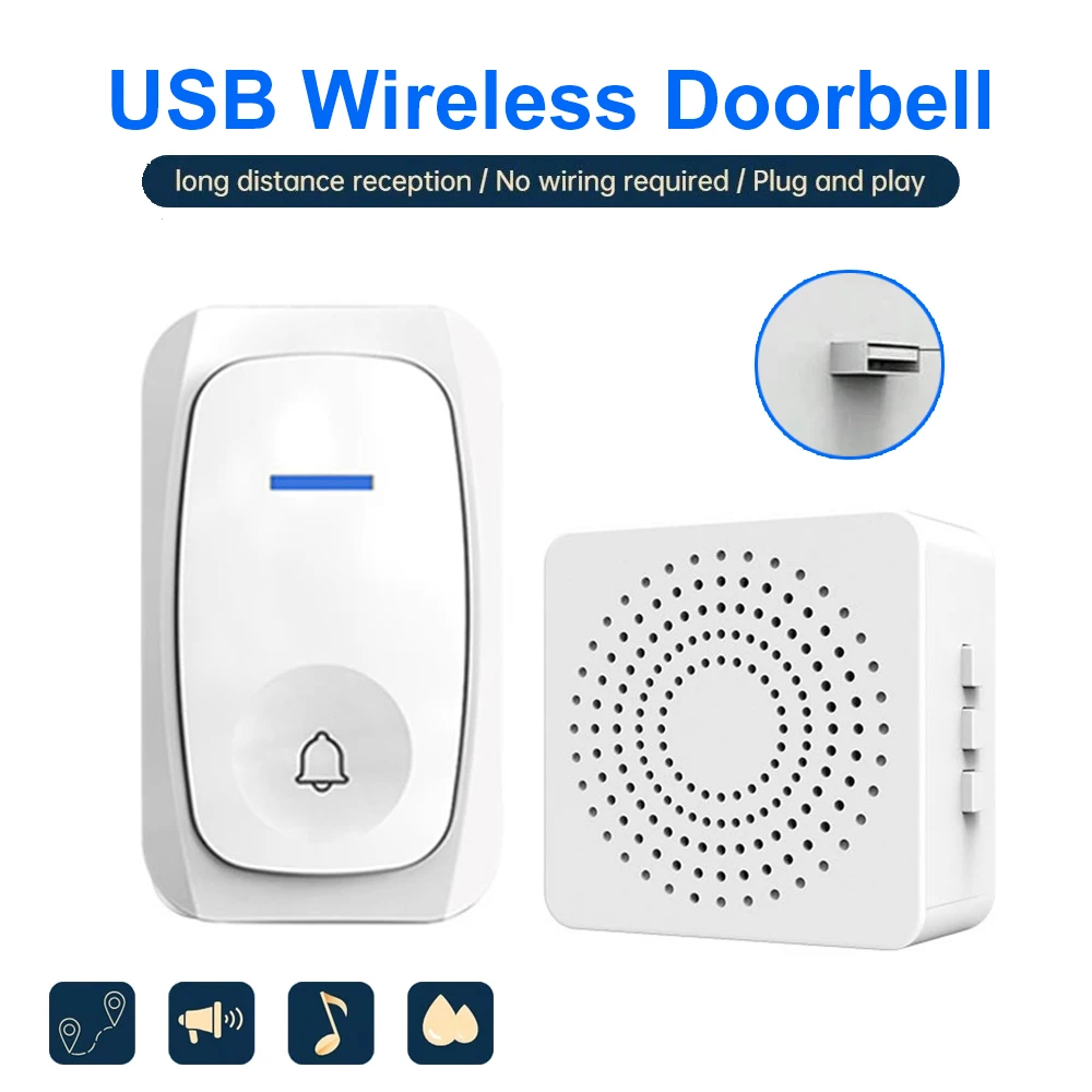 Home Security Bell - USB Wireless Doorbell Smart Welcome Door