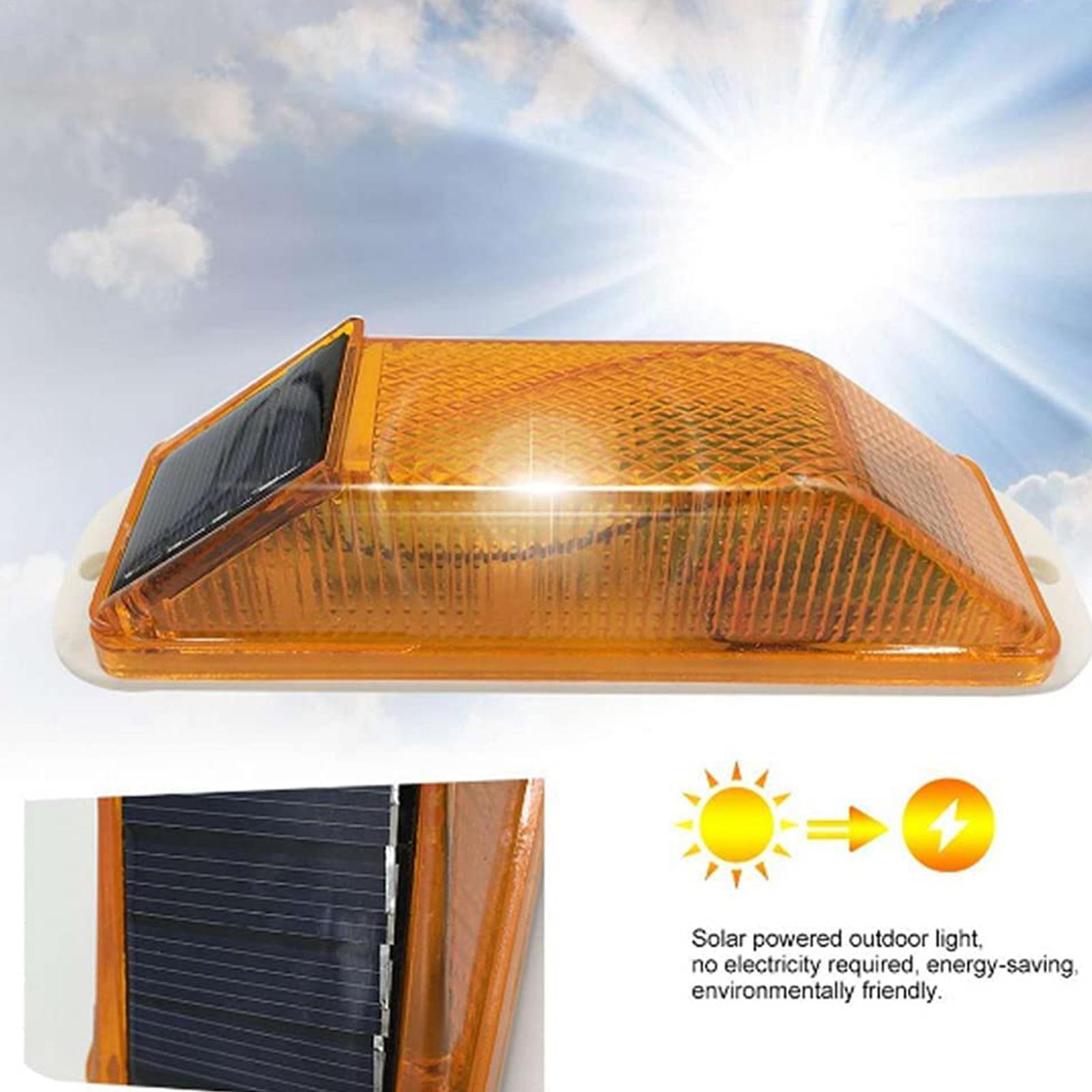 Solar Security Light - LED Solar Strobe Warning Lamp Solar