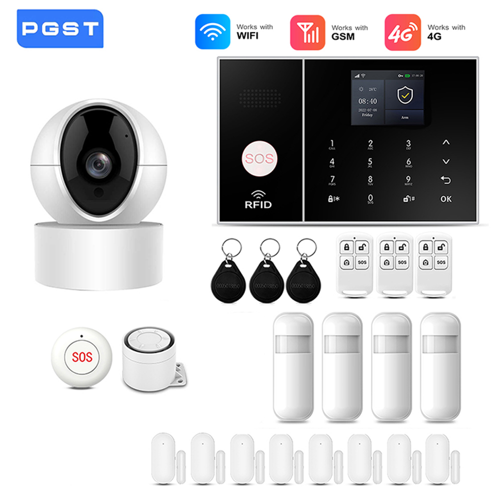 Home Security No Monthly Fee - Smart Home Alarm System 4G WiFi