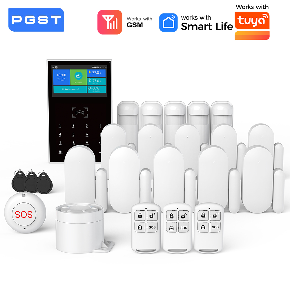 Home Security No Monthly Fee - GSM WiFi Home Security Alarm System