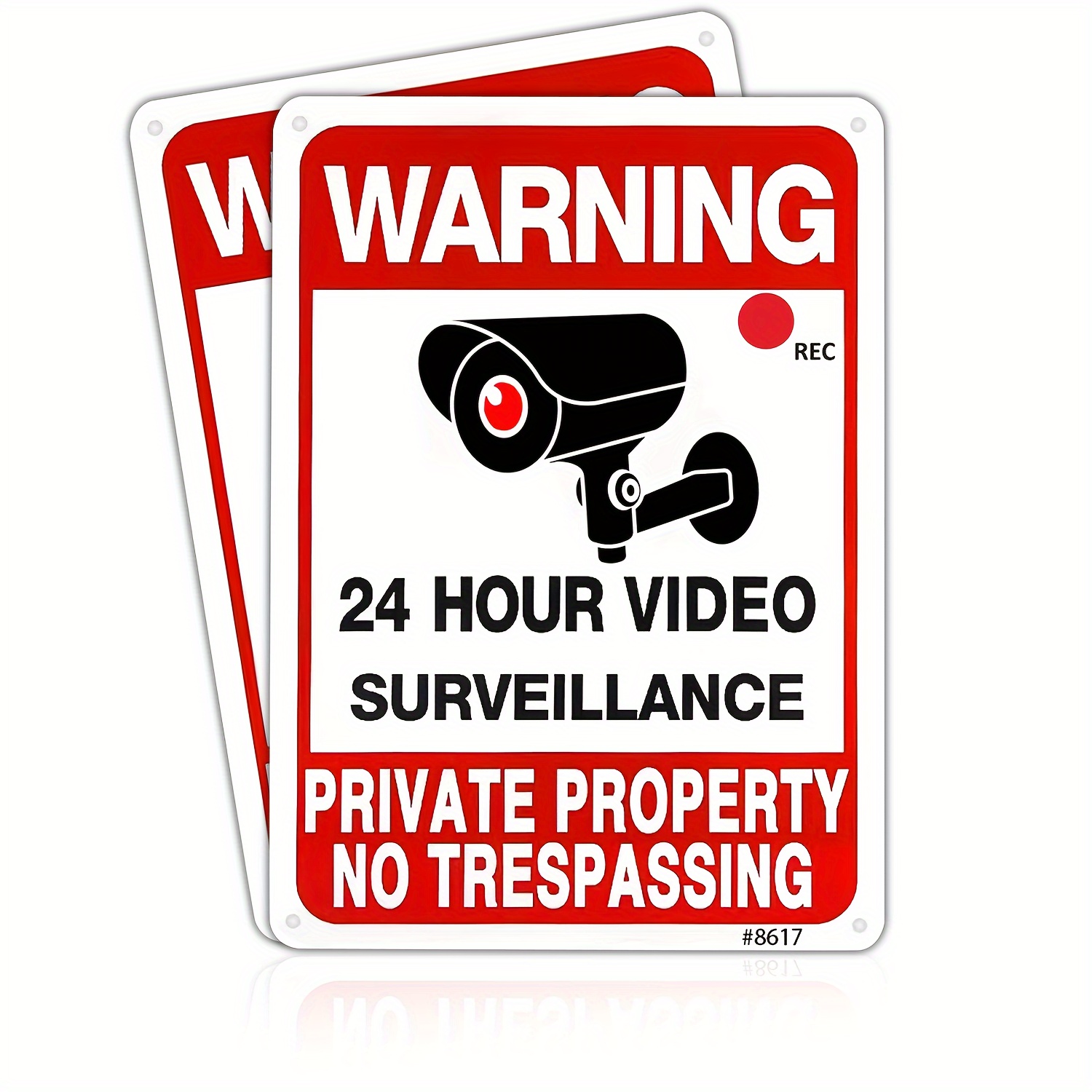 Home Security Outdoor - 24 Hour Video Surveillance Warning Sign