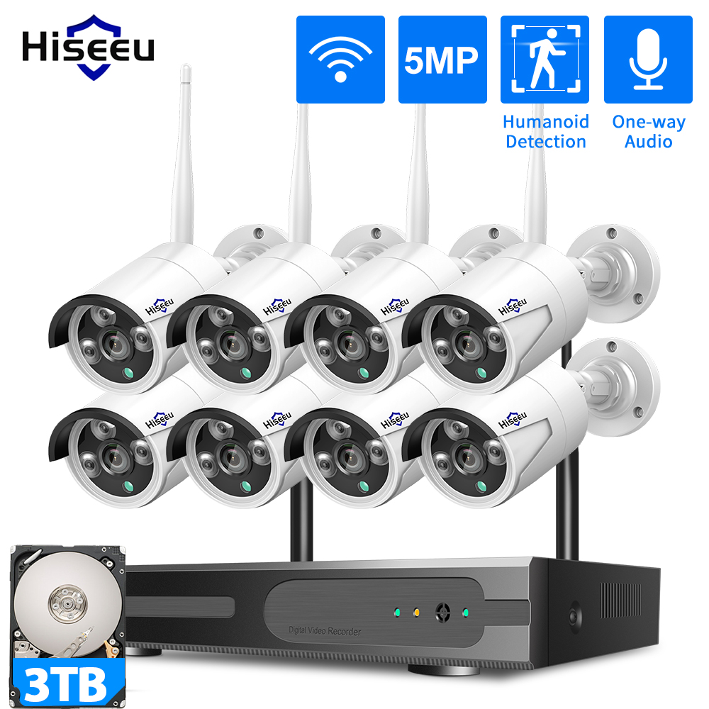 Home Security Wireless Camera - Hiseeu 3/5/8MP WiFi CCTV Camera Security
