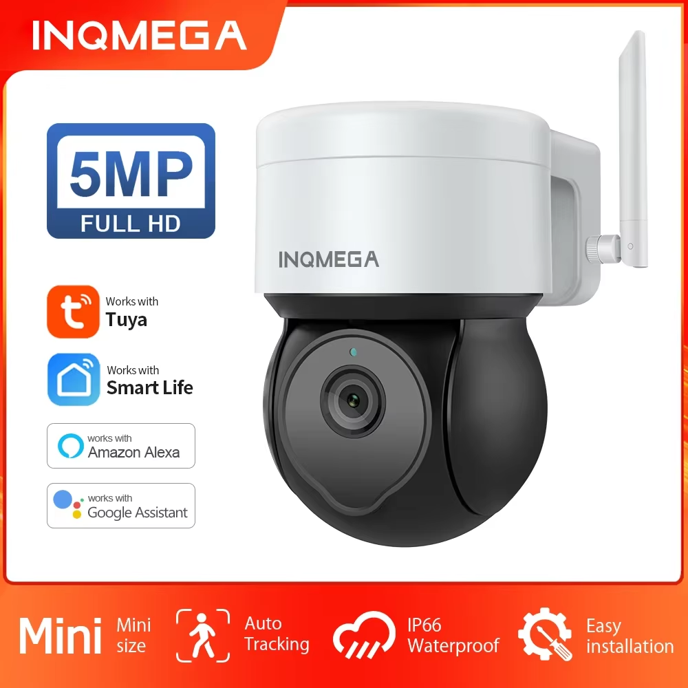 Home Yard Security Cameras - INQMEGA 5MP Tuya Outdoor PTZ Camera