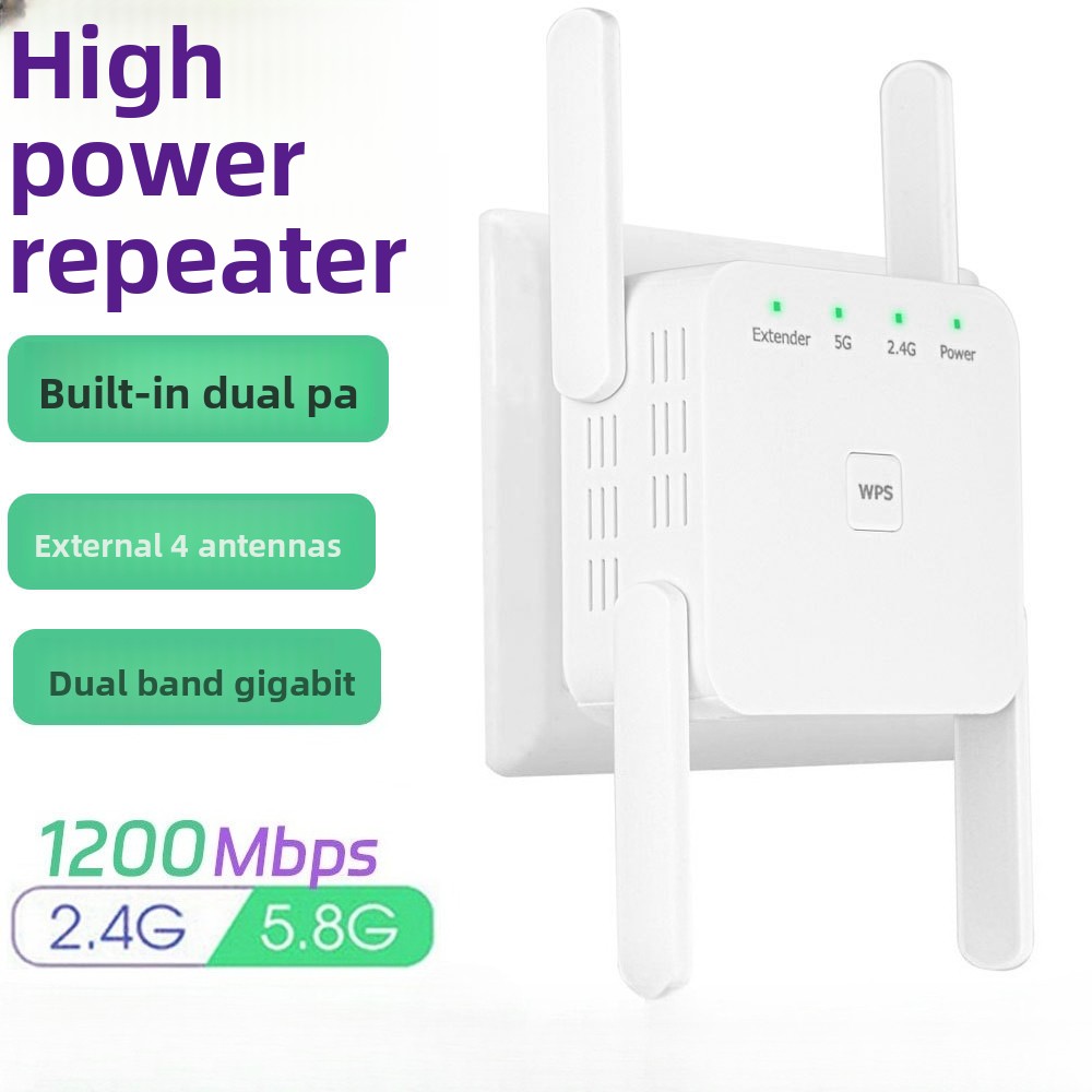 Home Security And Internet - 5Ghz WiFi Repeater AC1200 Wi-Fi Booster