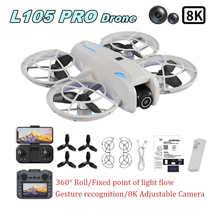 Home Security Cameras Outdoor - L105 PRO Drone Duel 8k Lens