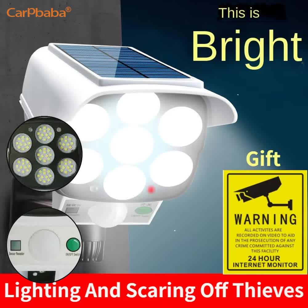 Home Security Wireless Camera - Outdoor Solar Light Motion Sensor Security