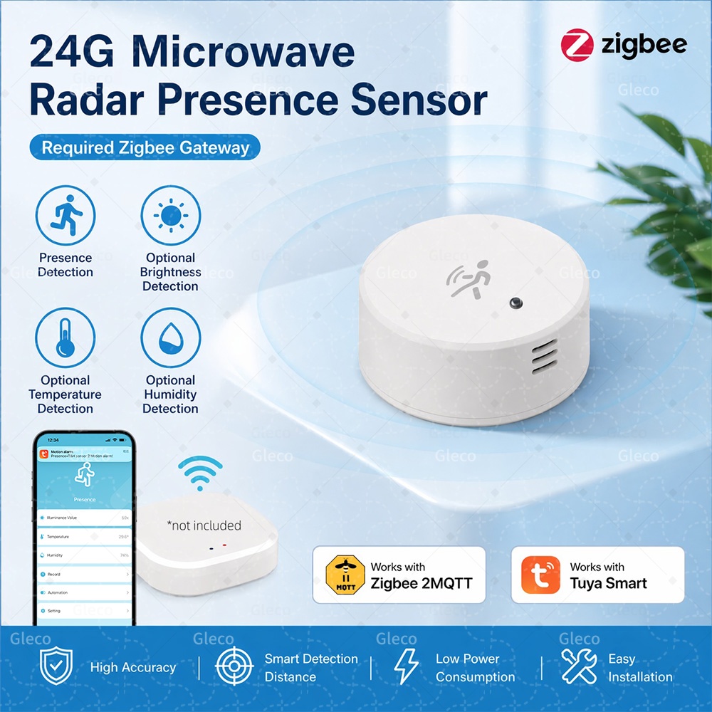 Home Security Battery - Zigbee Human Presence Sensor Tuya 24G