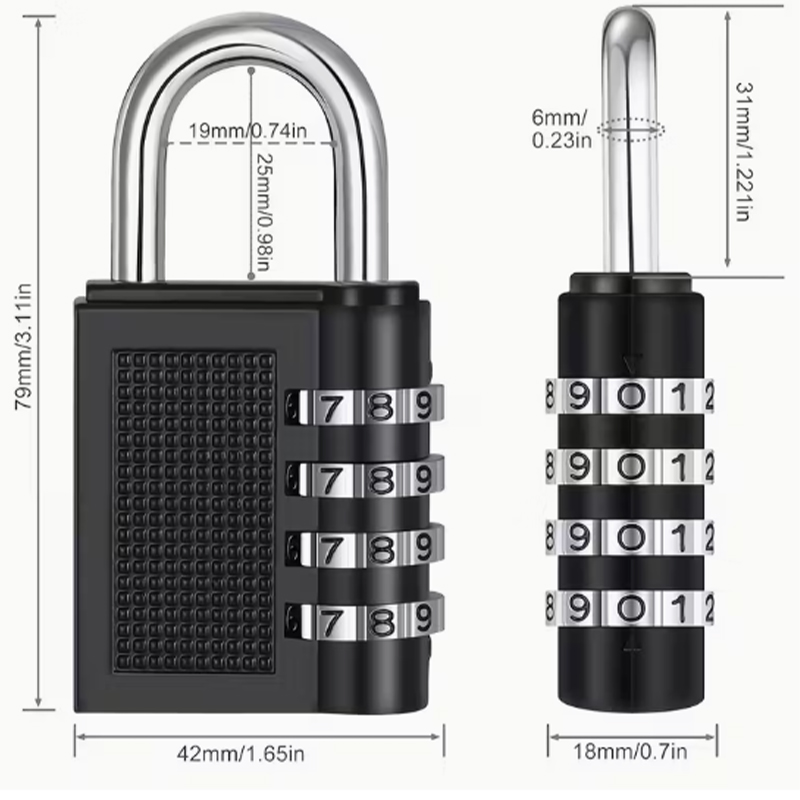 Metal 4-Digit Code Lock Outdoo - Home Security Essential ulasan dan harga