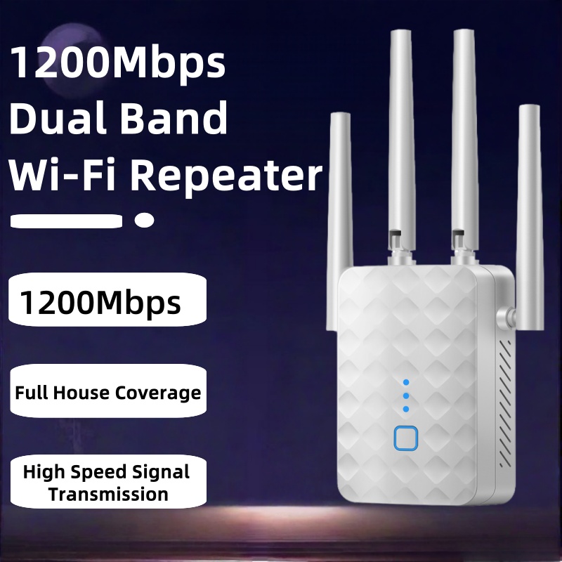 1200Mbps Dual Band WiFi Repeat - Home Security Outdoor ulasan dan harga