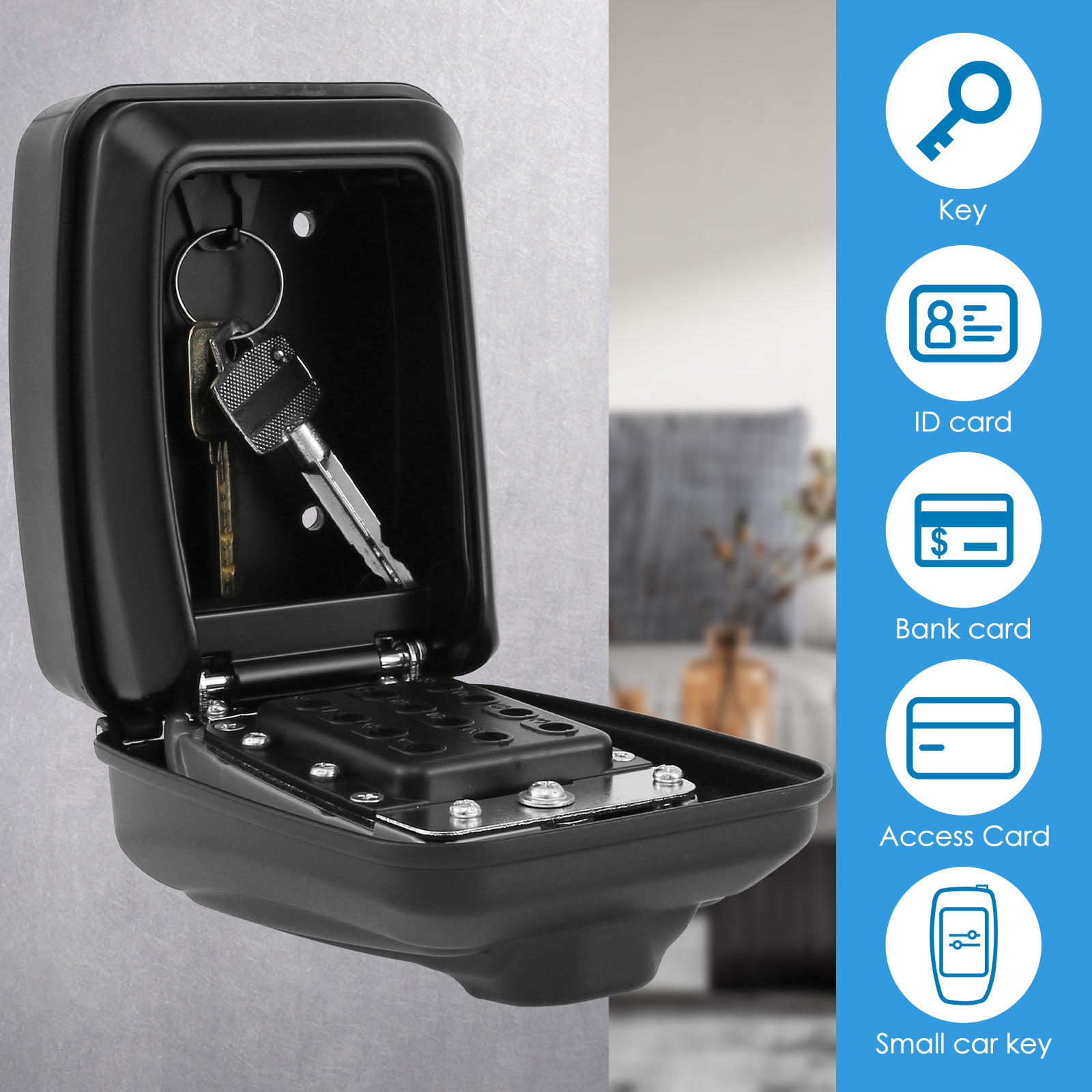 Key Lock Box Wall-Mount Secret - Home Security Essential ulasan dan harga