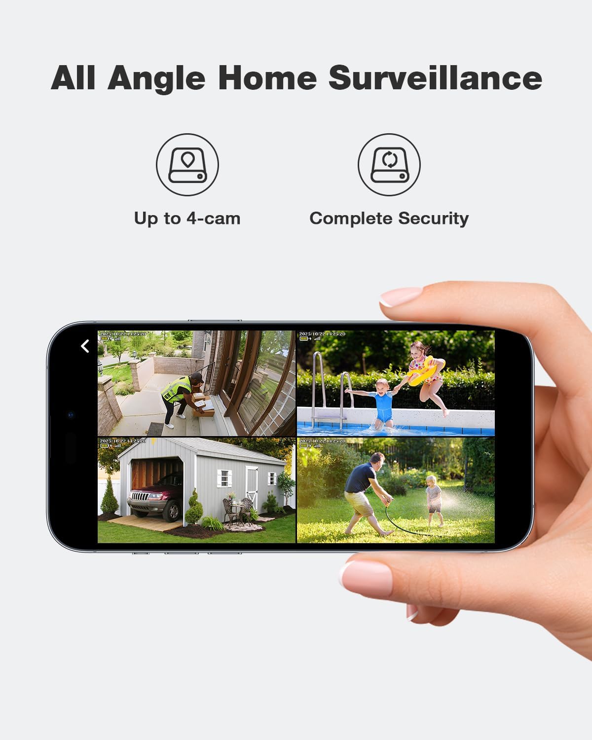 Wireless Outdoor Solar-Powered - Home Security No Monthly Fee ulasan dan harga