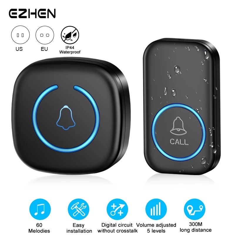 Wireless Doorbell Intelligent  - Home Security Bell ulasan dan harga