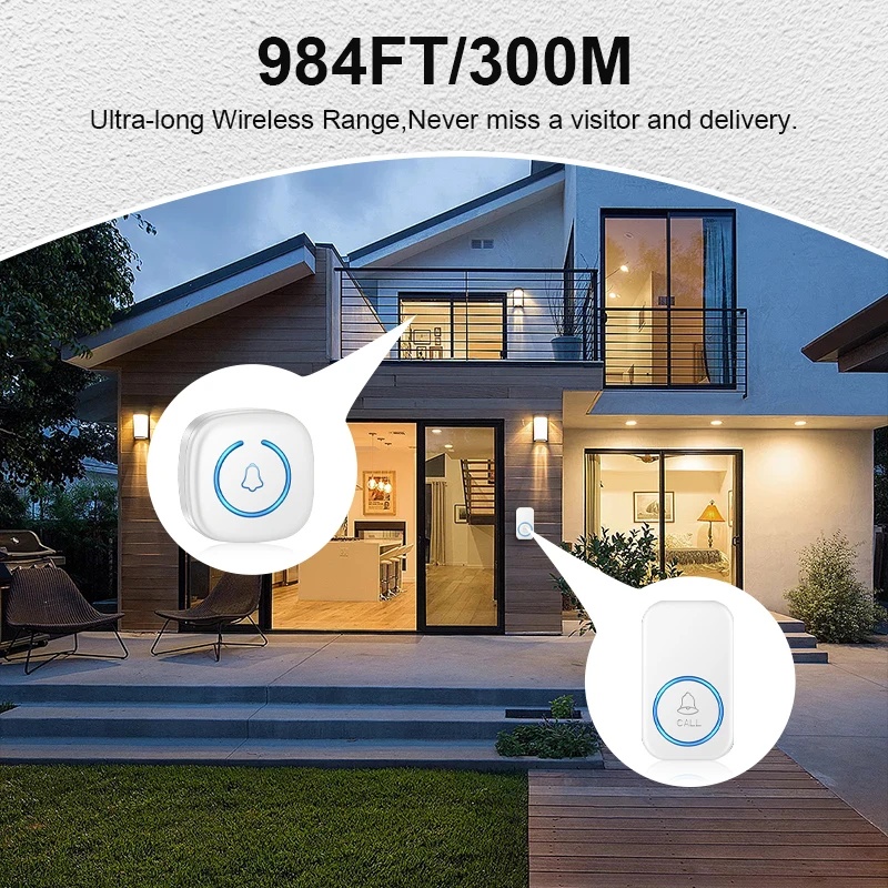Wireless Doorbell Intelligent  - Home Security Bell ulasan dan harga