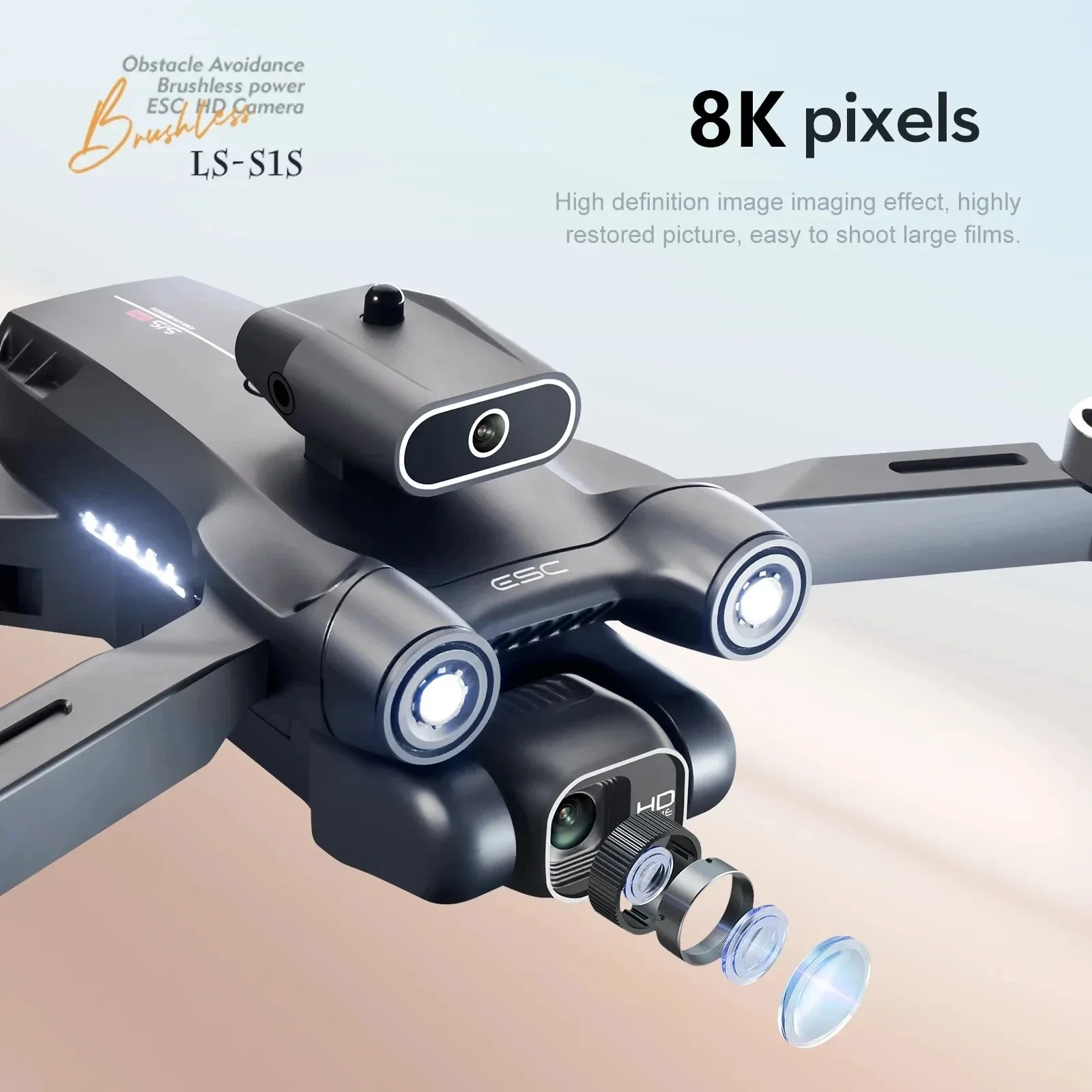 New S1S 5G GPS Drone Camera 8K - Home Security Cameras Outdoor ulasan dan harga