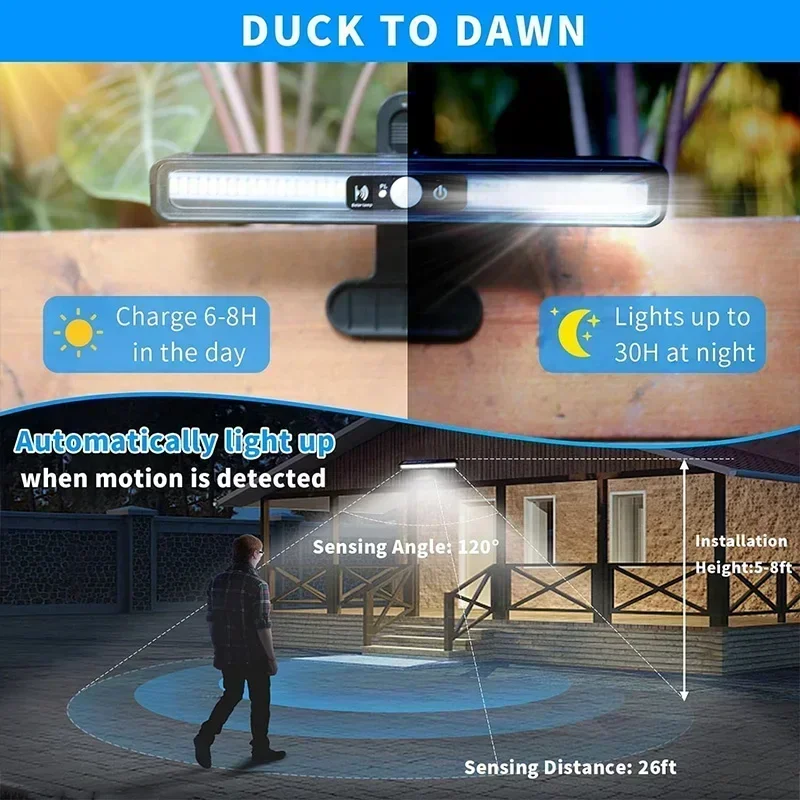 Clip On Solar Motion Lights Ou - Solar Security Light ulasan dan harga