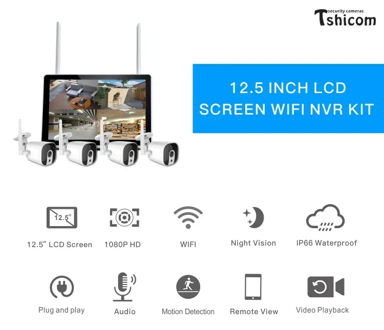 TUYA Smart Wi-Fi 4CH NVR Kit 1 - Home Security Wireless Camera ulasan dan harga