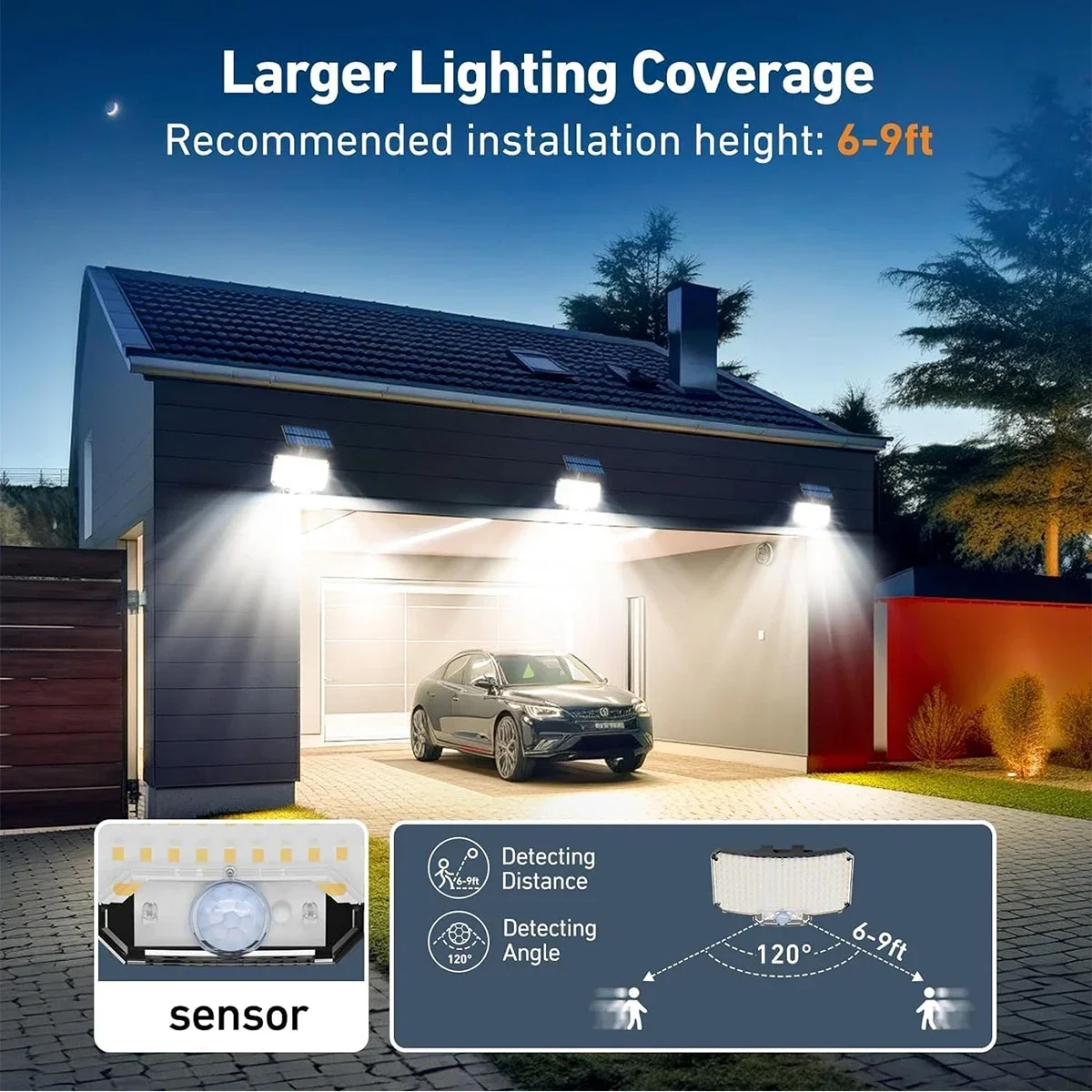 234LED Solar Outdoor Lights Mo - Solar Security Light ulasan dan harga