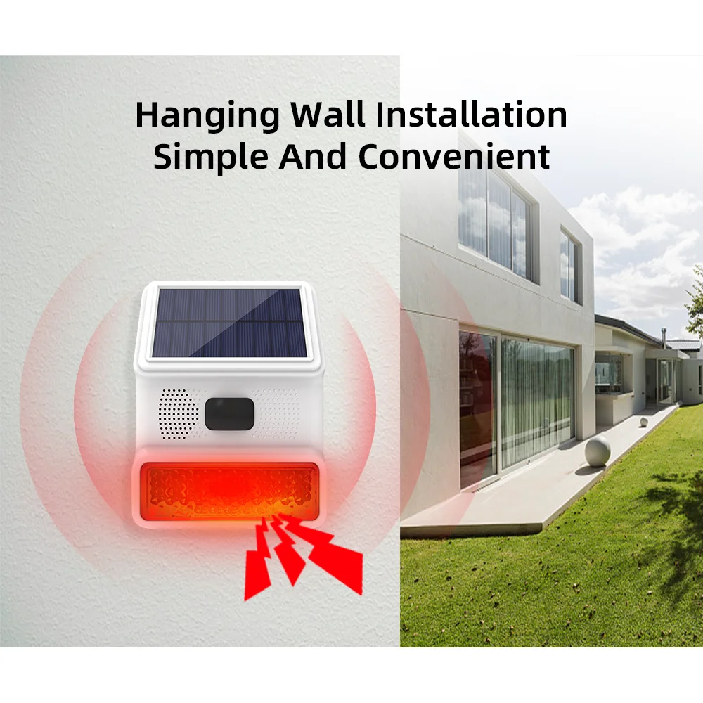 Outdoor Alarm Horn 433MHZ Wire - Solar Security Light ulasan dan harga