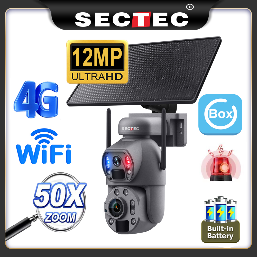 SECTEC 12MP 50X Solar Outdoor  - Home Yard Security Cameras ulasan dan harga