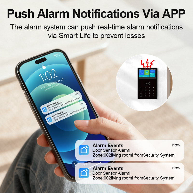 Smart Home Alarm System 2.4G W - Home Security No Monthly Fee ulasan dan harga