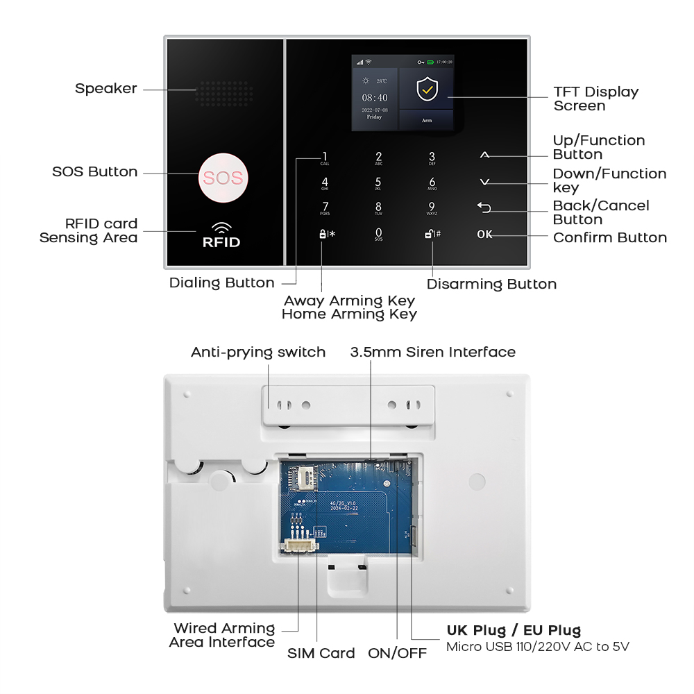 Wireless Alarm System 2.4GWiFi - Home Security No Monthly Fee ulasan dan harga