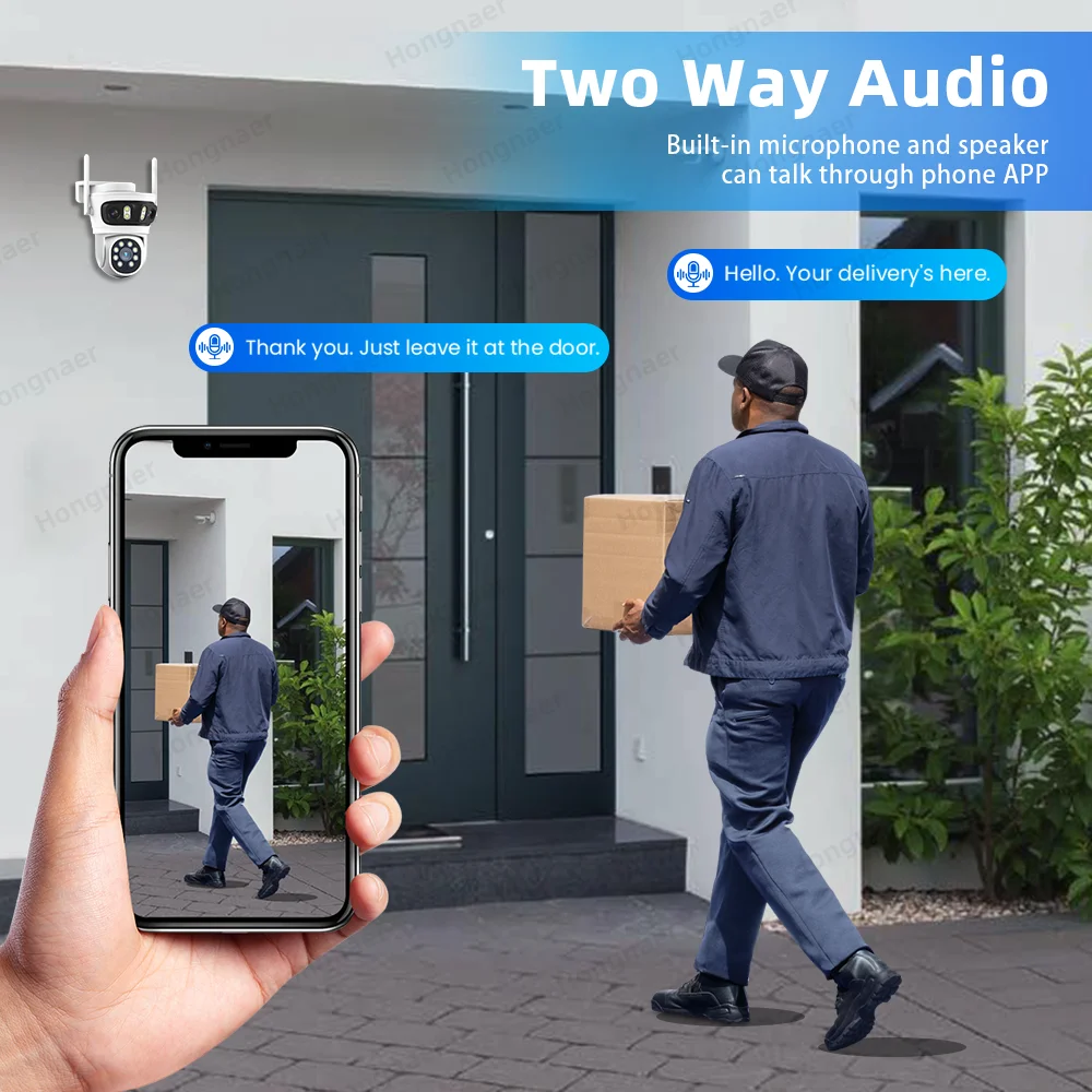 2026 Hongnaer 6MP 4CH 3 Lens 2 - Home Security Wireless Camera ulasan dan harga