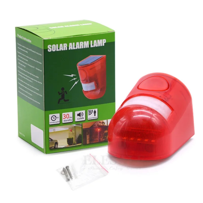 Waterproof Solar Powered Alarm - Solar Security Light ulasan dan harga