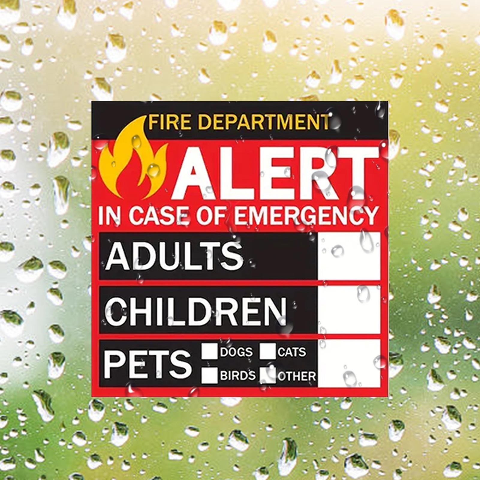 Fire Pet Alert Sticker Rain-Pr - Home Security Department ulasan dan harga