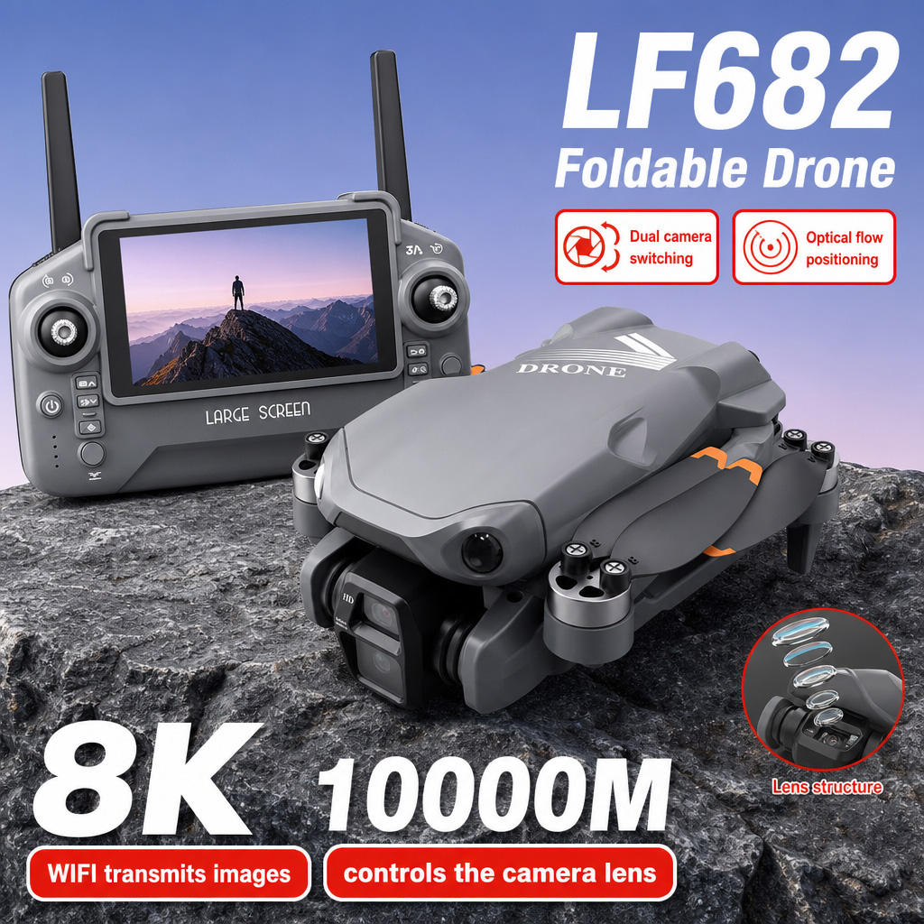 Aerial Photo LF682 Drone 8K HD - Home Security Cameras Outdoor ulasan dan harga