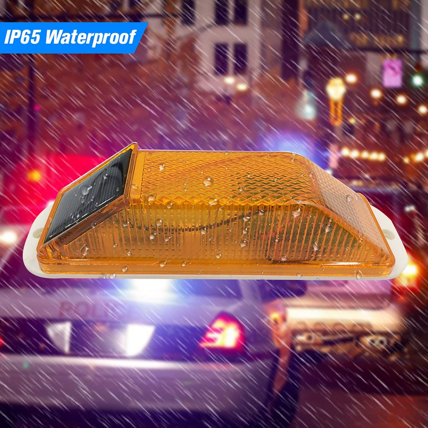Solar Strobe Warning LED Lamp  - Solar Security Light ulasan dan harga