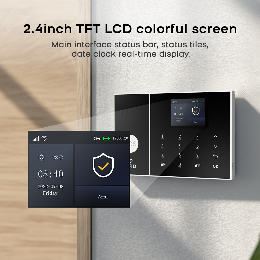 Smart Home Alarm System 4G WiF - Home Security No Monthly Fee ulasan dan harga