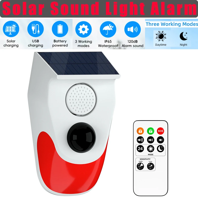 Solar Sound Light Alarm Wirele - Solar Security Light ulasan dan harga