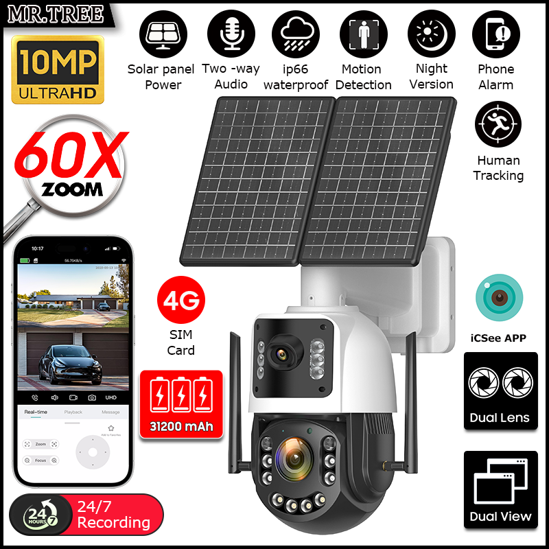 Metal AOV Solar Security Camer - Home Security Battery ulasan dan harga