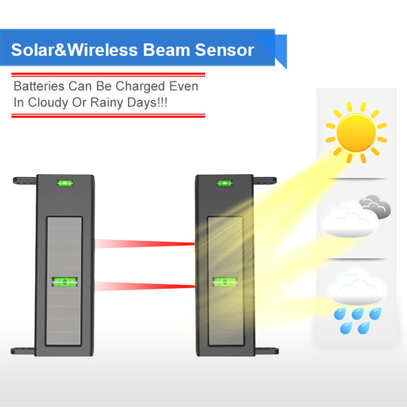 HTZSAFE Solar Beam Sensor Driv - Home Security Diy ulasan dan harga