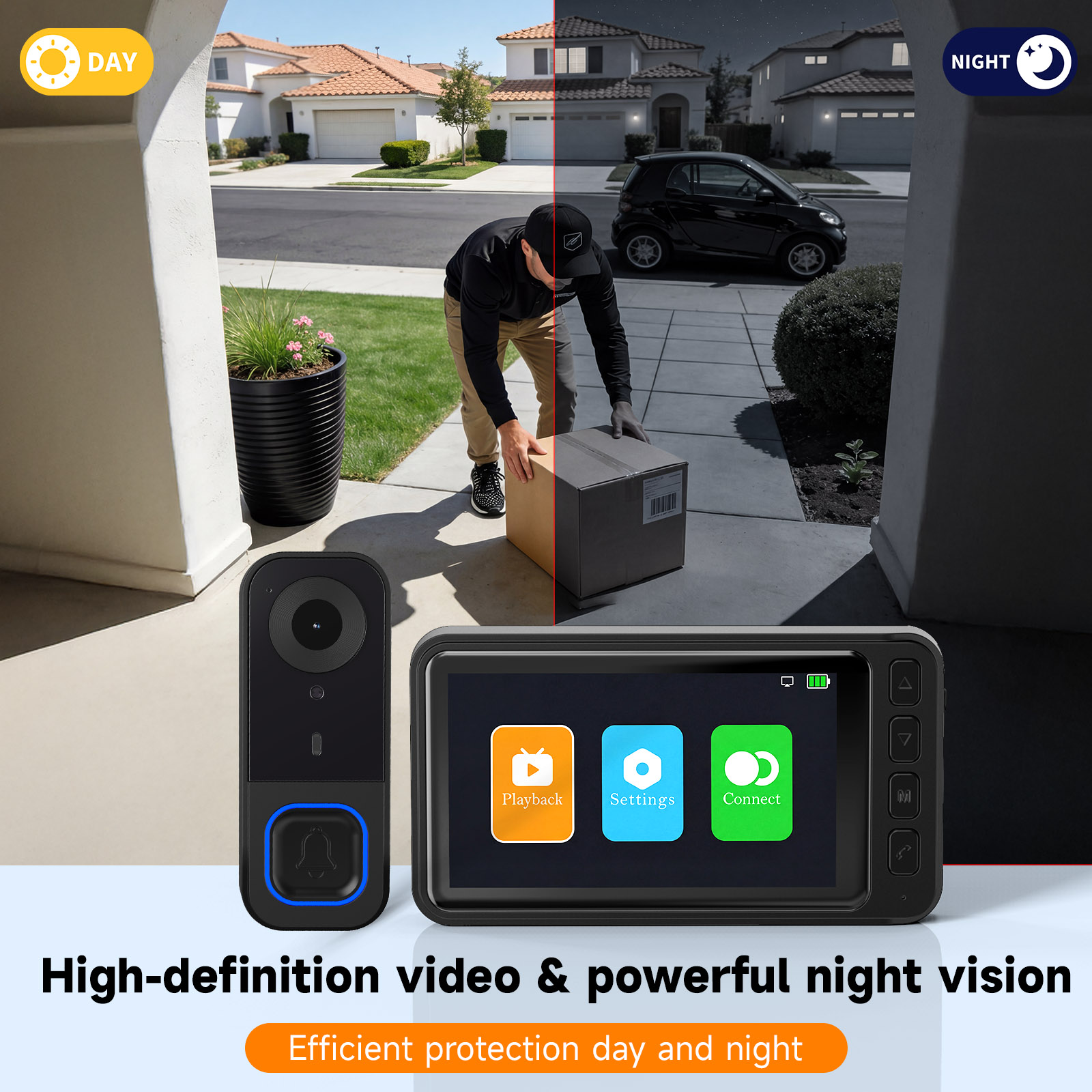 Video Doorbell HD Camera Night - Home Security No Monthly Fee ulasan dan harga