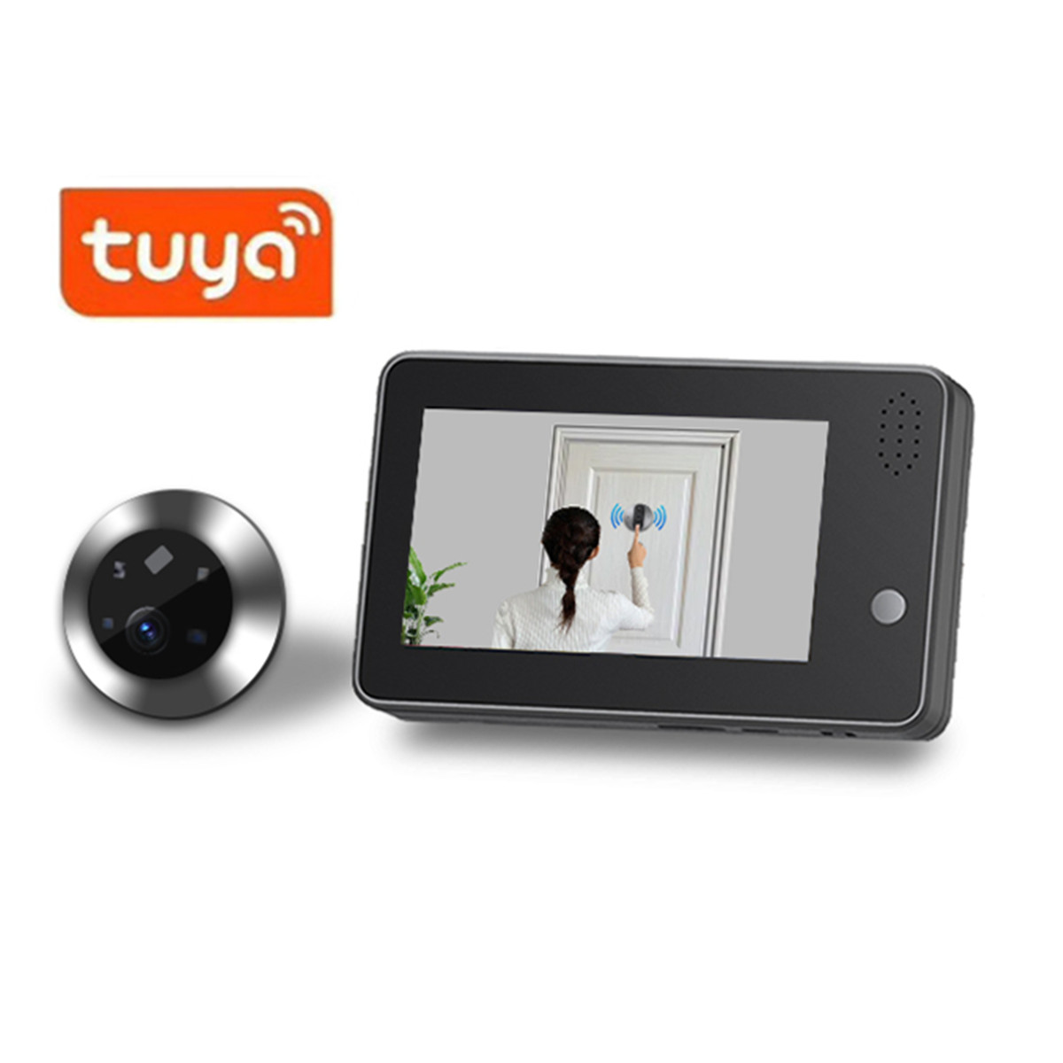 4.3inch Tuya Smartlife WiFi Do - Home Security Wireless Camera ulasan dan harga