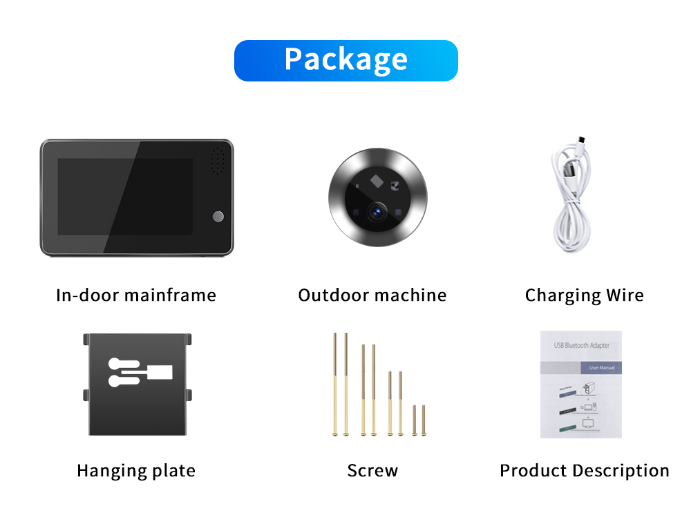 4.3inch Tuya Smartlife WiFi Do - Home Security Wireless Camera ulasan dan harga