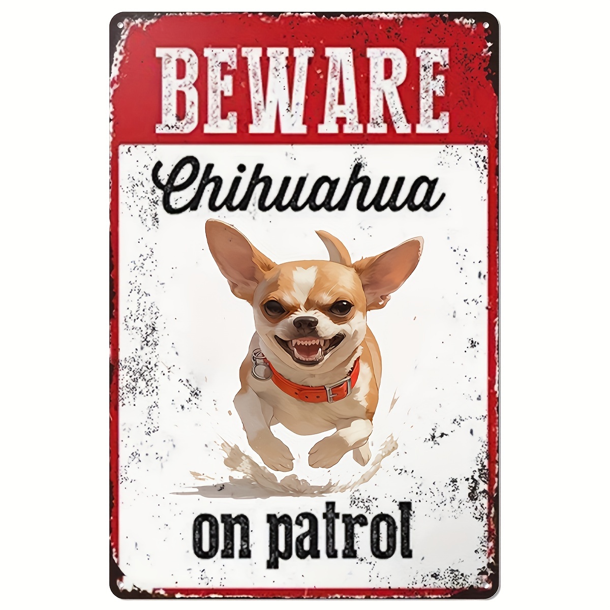 Beware of Chihuahua on Patrol  - Home Security Outdoor ulasan dan harga