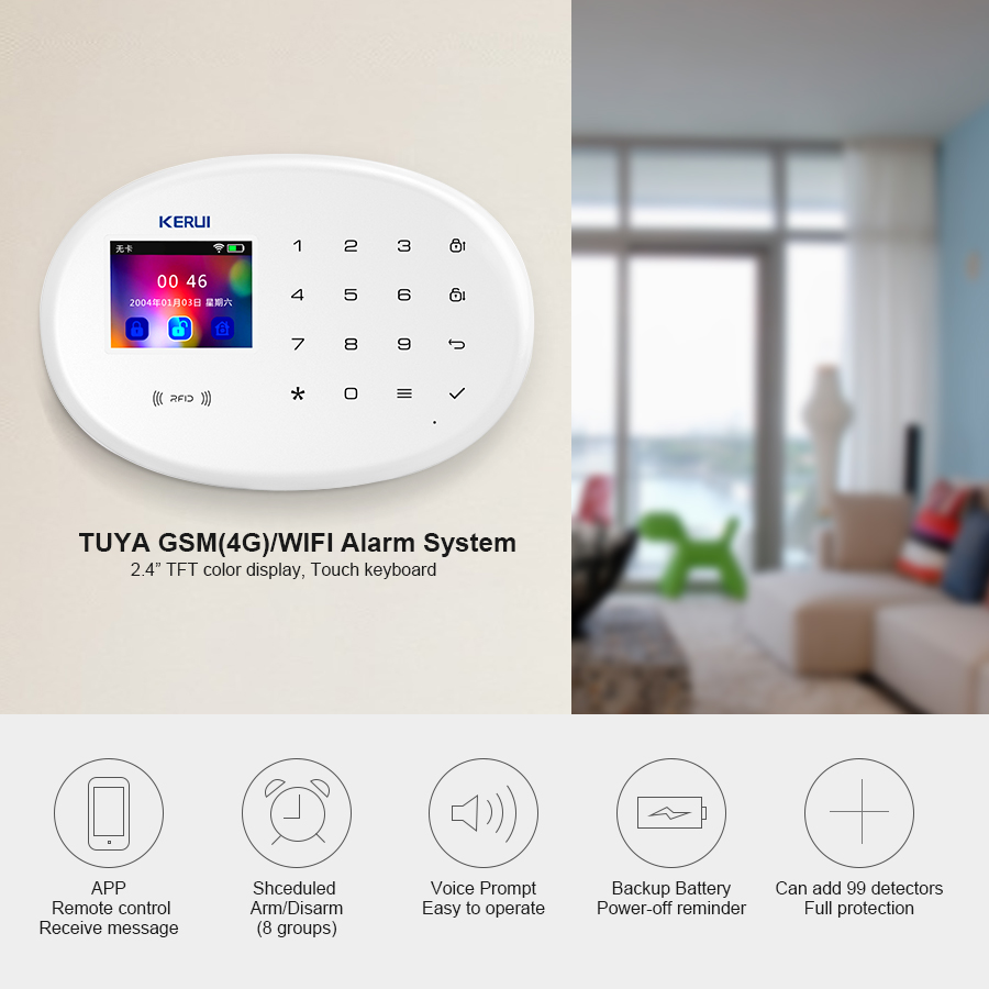 KERUI W202 WIFI GSM Alarm Syst - Home Security Diy ulasan dan harga