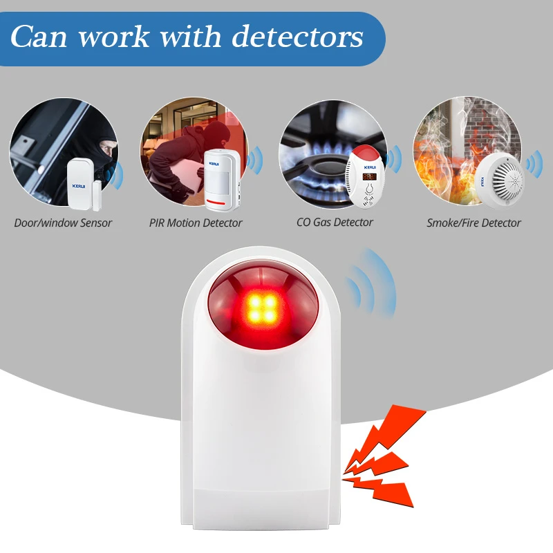 Flash Alarm Wireless Outdoor S - Home Security Battery ulasan dan harga