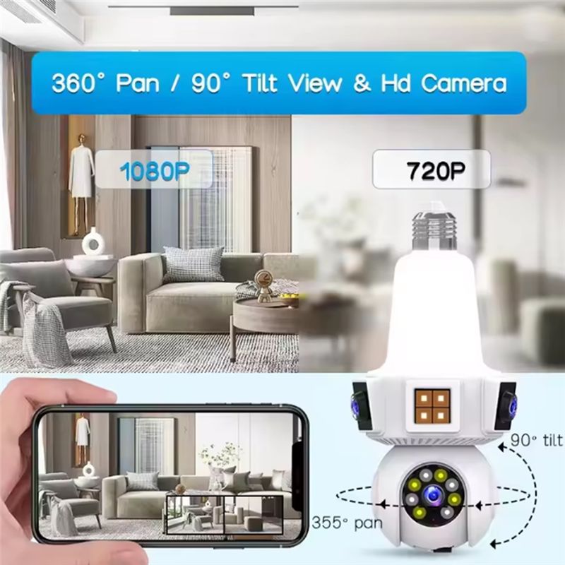 【A08I】Dual Lens Mart Home Wire - Home Security Wireless Camera ulasan dan harga