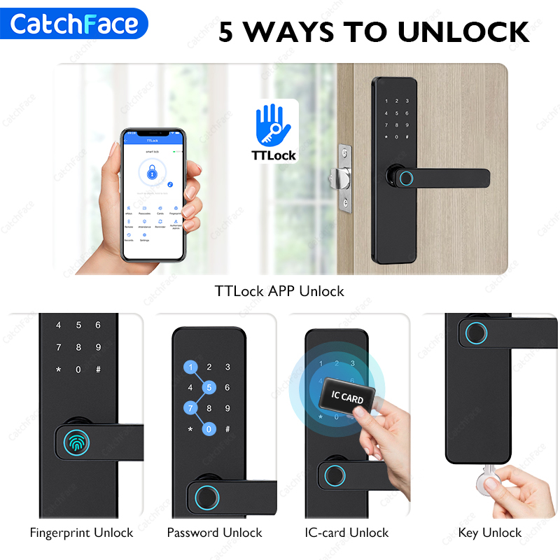 TTLock Fingerprint Smart Door  - Home Security Battery ulasan dan harga