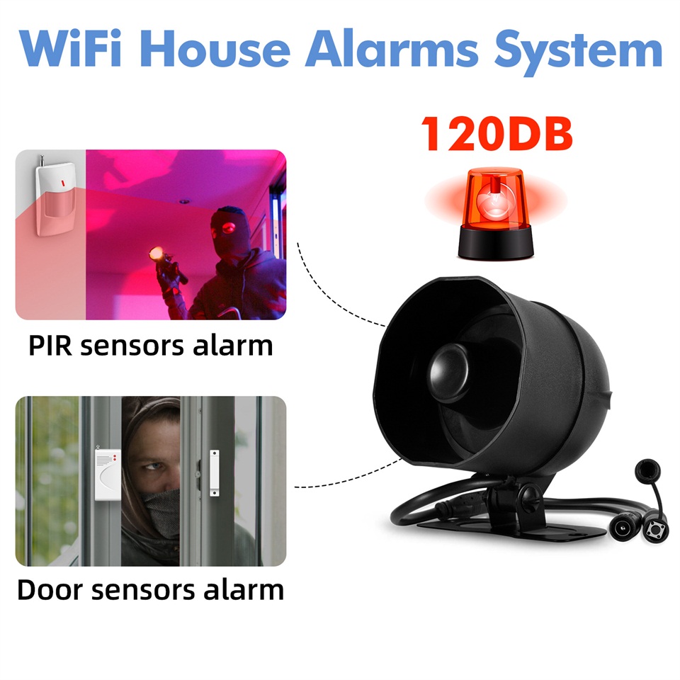 KERUI 120db Siren Alarm System - Home Security Diy ulasan dan harga