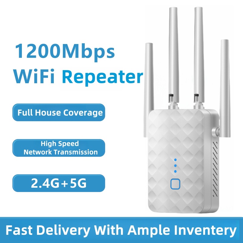 1200Mbps WiFi Repeater Dual Ba - Home Security And Internet ulasan dan harga