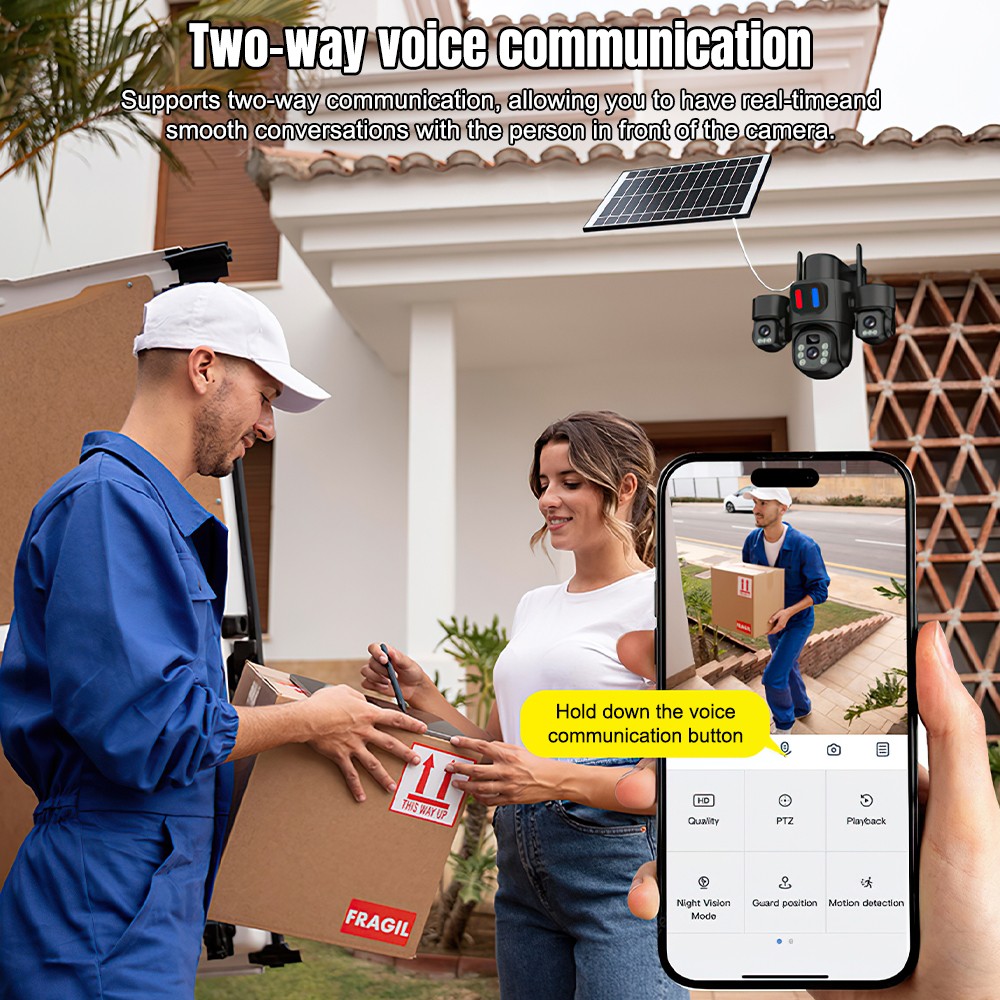 Solar WiFi PTZ Camera Outdoor  - Home Security Ideas ulasan dan harga