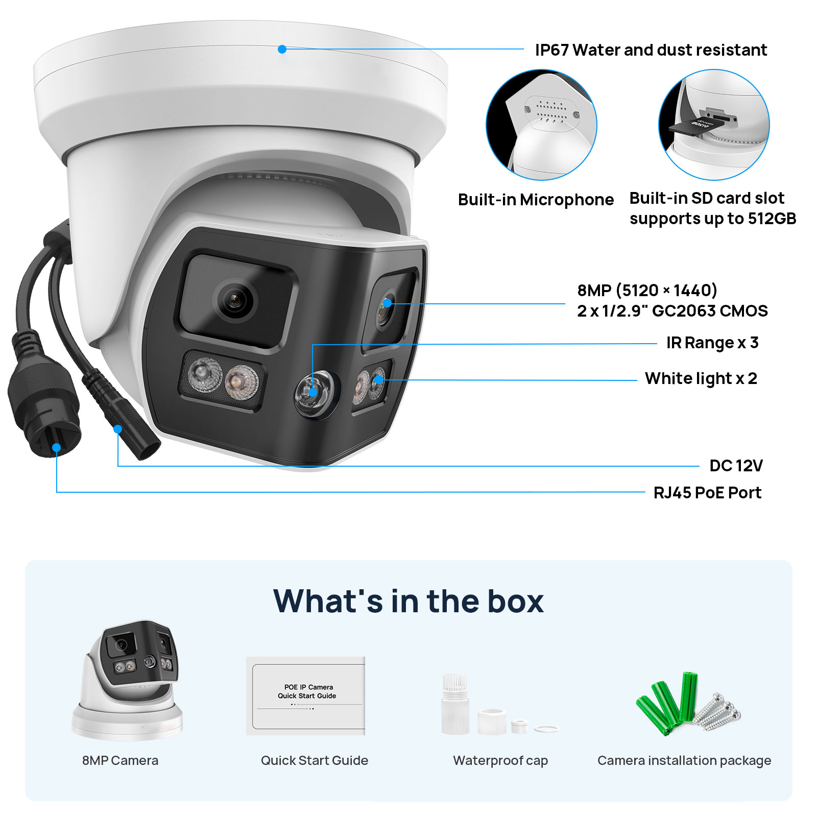 Hikvision Compatible 8MP 2 Len - Home Security Hikvision ulasan dan harga